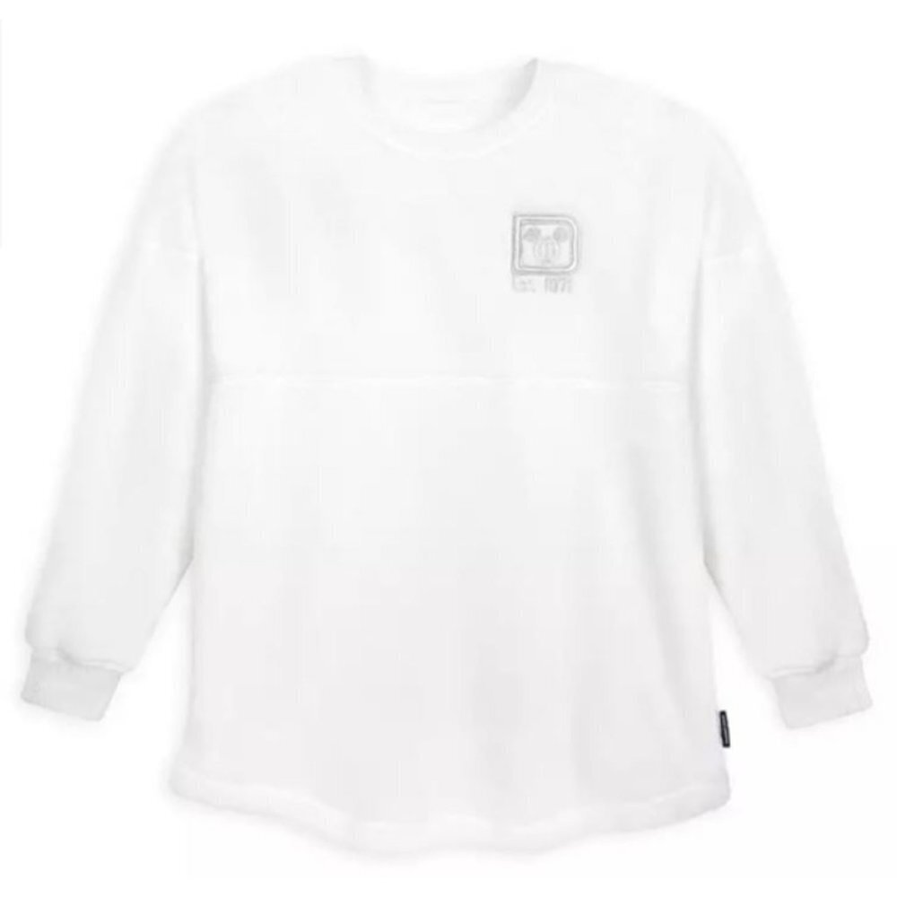 New/Nwt Disney Parks White & Silver Fuzzy Embroidered Spirit Jersey Size Xxl